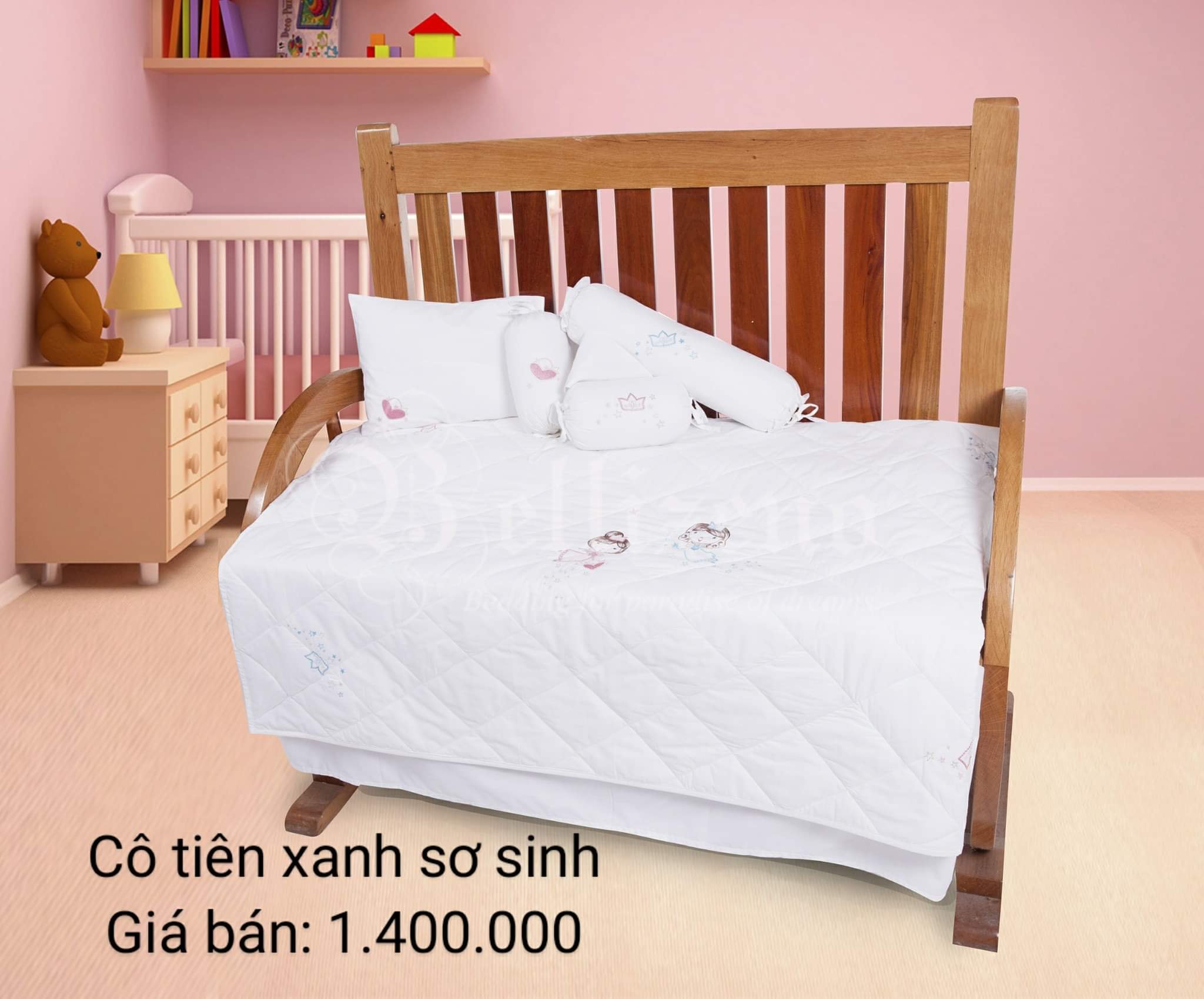 chăn  chần  gối Cô Tiên  - trắng
